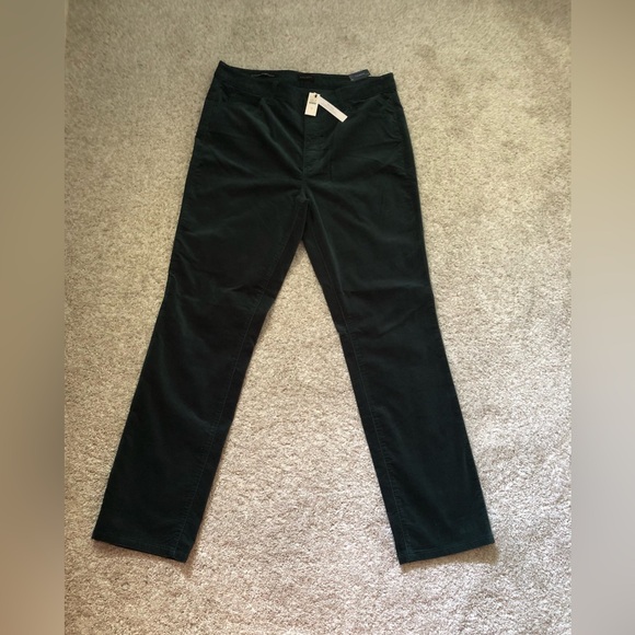 Talbots Pants - New NWT Talbots Forest dark Green velveteen straight leg pants women size 12